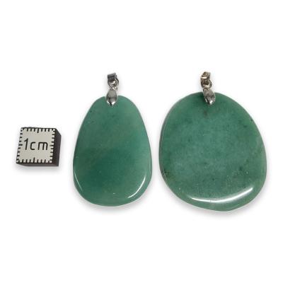 Aventurine Verte Pendentif Pierre Plate