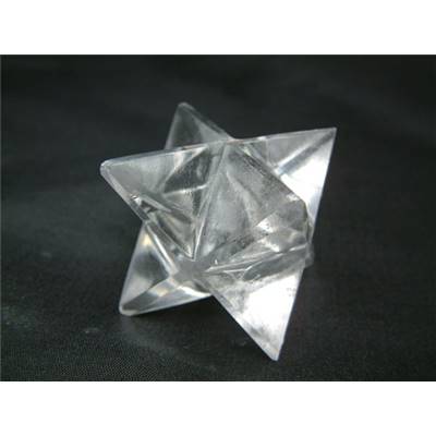 Cristal de Roche Merkaba Pendentif Pierre Roulée