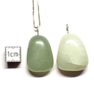 Jade de Chine Pendentif Pierre Roulée