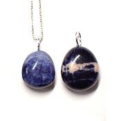 Sodalite Pendentif Pierre Roulée