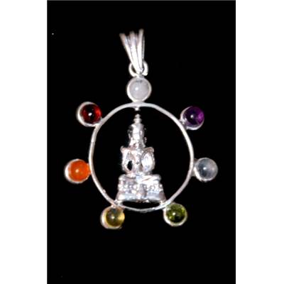 7 Chakras Pendentif Métal Argenté Choix n°59