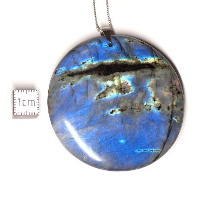 Labradorite pendentif disque 15346