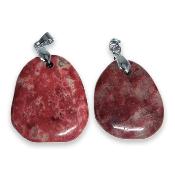 Thulite Mini Pendentif Pierre Plate