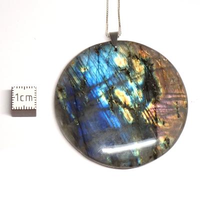 Labradorite pendentif disque 15210