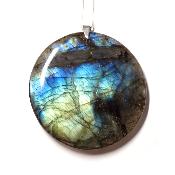 Labradorite pendentif disque 15215