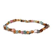 Tourmaline Multicolore Bracelet Mini Roulé