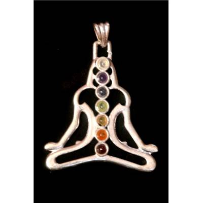 7 Chakras Pendentif Métal Argenté Choix n°17