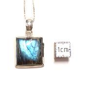 Labradorite Pendentif avec Monture en Argent 15049