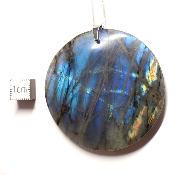 Labradorite pendentif disque 15209