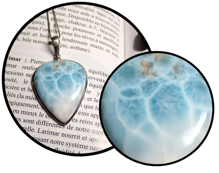 Photo de Larimar en pendentif monture argent