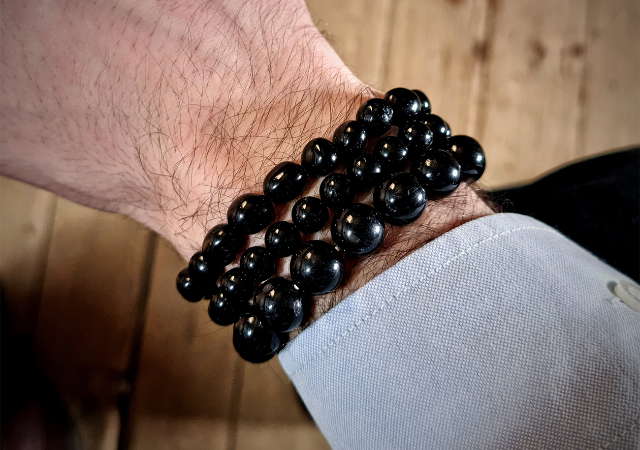 Photo de Tourmaline Noire en bracelet boule